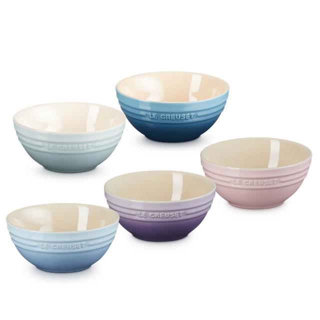 【Le Creuset】瓷器韓式湯碗13cm(水手藍/海洋之花/海岸藍/雪紡粉/藍鈴紫 5色選1)