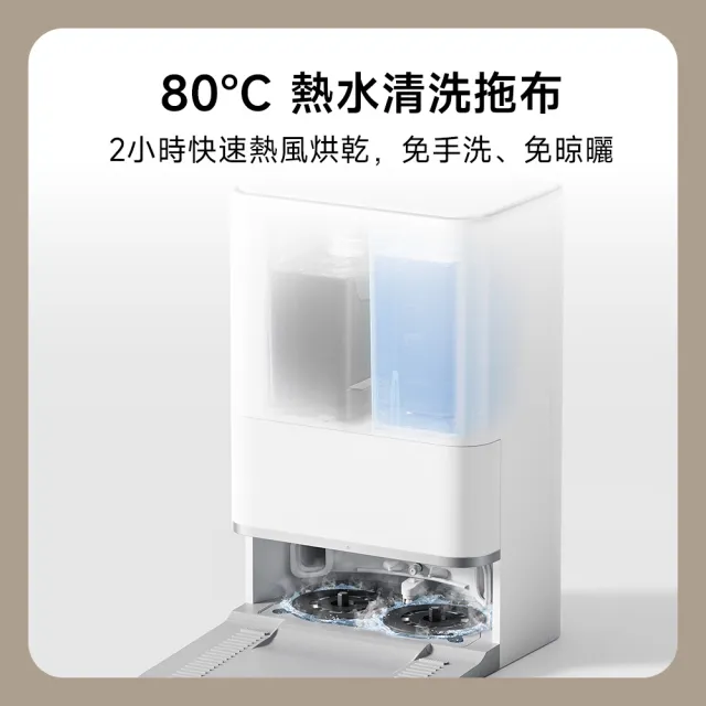 【小米】官方旗艦館 Xiaomi 掃拖機器人 5(超薄88mm/升降dToF/20000Pa吸力/80度熱水洗/伸縮機械臂)