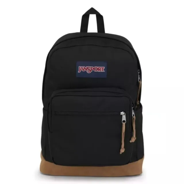 【JANSPORT】Right Pack 後背包 經典 抗撕裂材質 筆電專用夾層 黑(JS0A4QVA008)