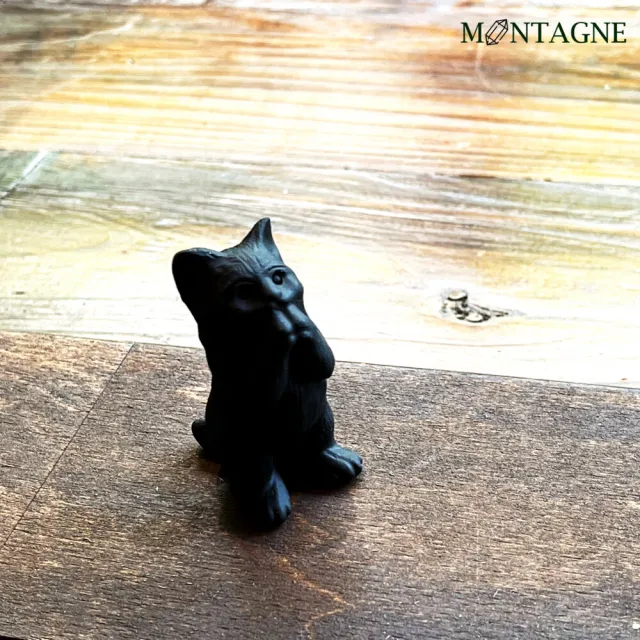 【Montagne de pierre】FS145E 招財貓｜黑曜石｜擴香石公仔 新年 開運禮 過年