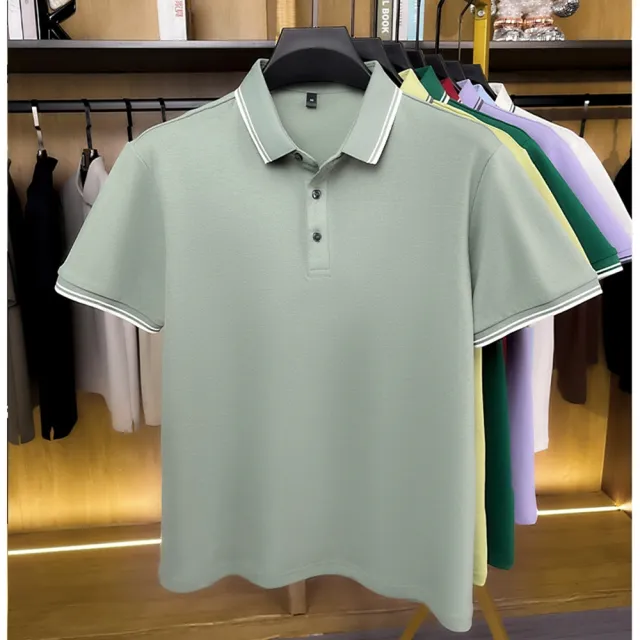 【米蘭精品】現貨+預購 POLO衫男短袖上衣高彈力男裝上衣高爾夫球衫冰絲涼感透氣潮流百搭男襯衫10色t1ng17