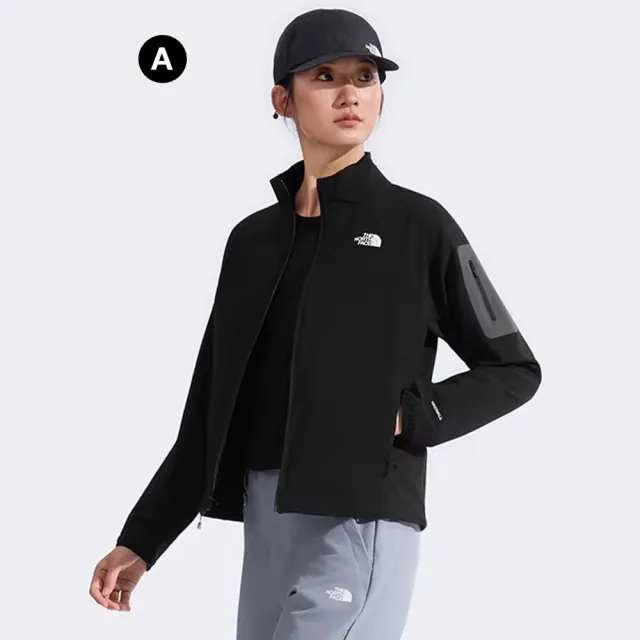 【The North Face】男女款DWR防潑水輕量立領風衣(多款任選)