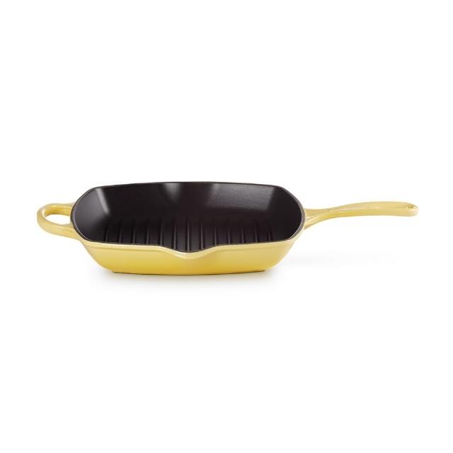 【Le Creuset】方型單耳單柄典藏琺瑯鑄鐵烤盤  26cm(閃亮黃)