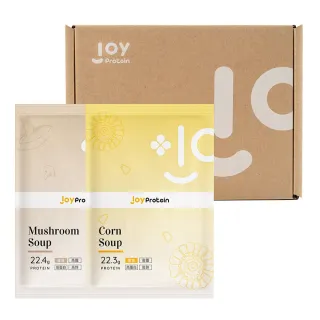 【joyprotein】高蛋白沖調濃湯隨手包綜合12入組(菇菇x6+玉米x6)(濃湯、森永Milei、蛋白粉、優蛋白、低卡)