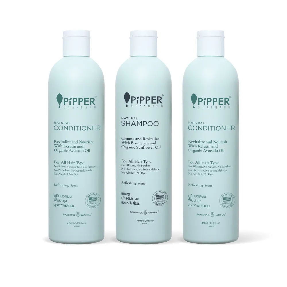 【PiPPER STANDARD】任選3入組 沛柏天然純淨輕柔洗髮精/潤髮乳 275mlx3(兒童洗髮精/敏弱肌適用)