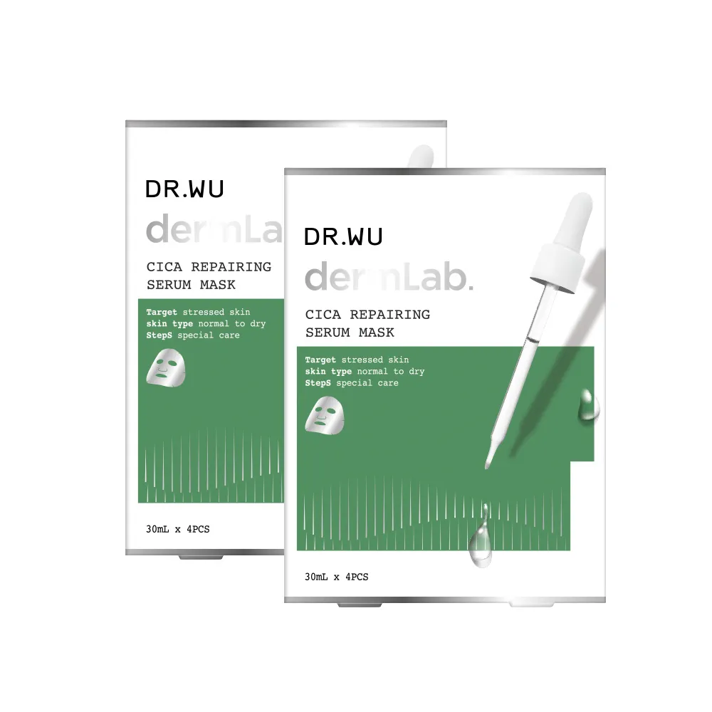 【DR.WU 達爾膚】積雪草舒敏精華面膜4片(2入組 共8片)