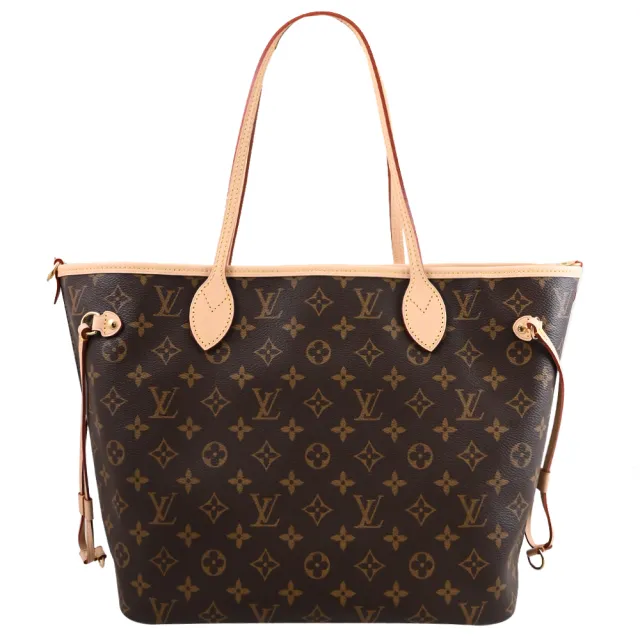 【Louis Vuitton 路易威登】M11947 Neverfull Bandouliere Inside Out MM 經典花紋雙面束口兩用包(現貨)