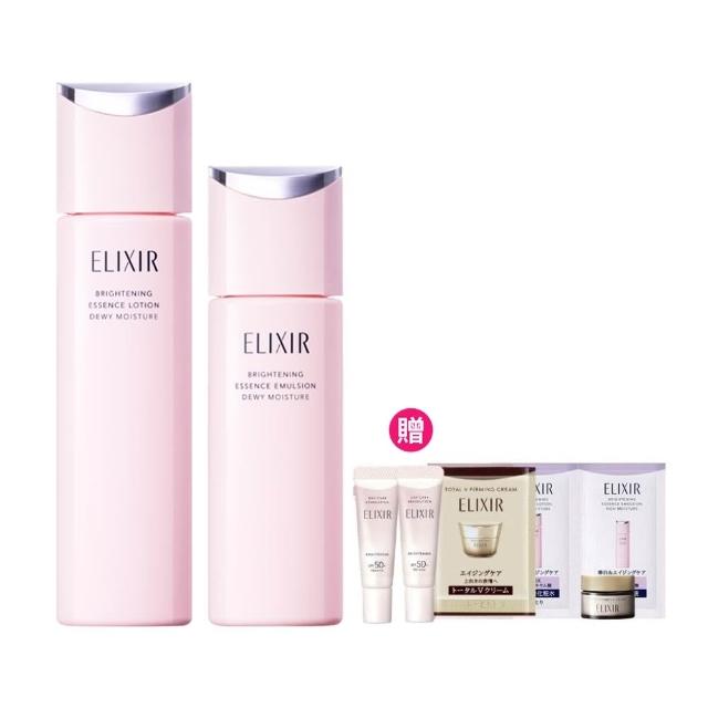 【ELIXIR 怡麗絲爾】膠原淨白煥采精露組 (精華露+精華乳)