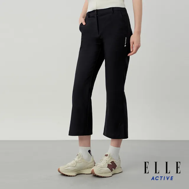 【ELLE ACTIVE】女款 簡約百搭修身剪裁休閒褲-黑色(EA26S2W3404-99)