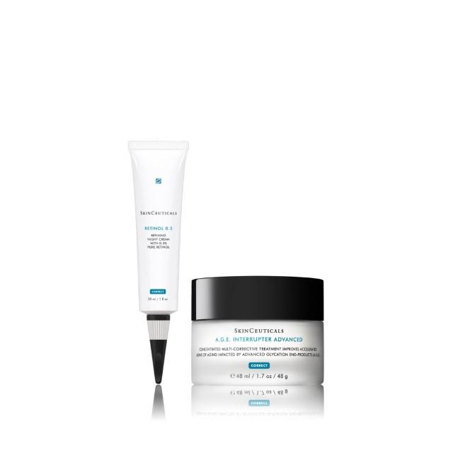 【Skin Ceuticals 修麗可】AGE普拉斯鏈活膚緊緻霜 48ml+0.3 A醇抗痕新生精華乳 30ml