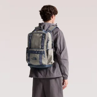 【The North Face】北面男女款灰色DWR防潑水大容量休閒後背包｜8BK4L45 筆電包/登山包