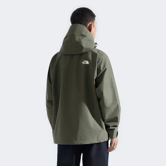 【The North Face】北面男款灰褐色DRYVENT防水衝鋒衣｜8BWF21L(外套)