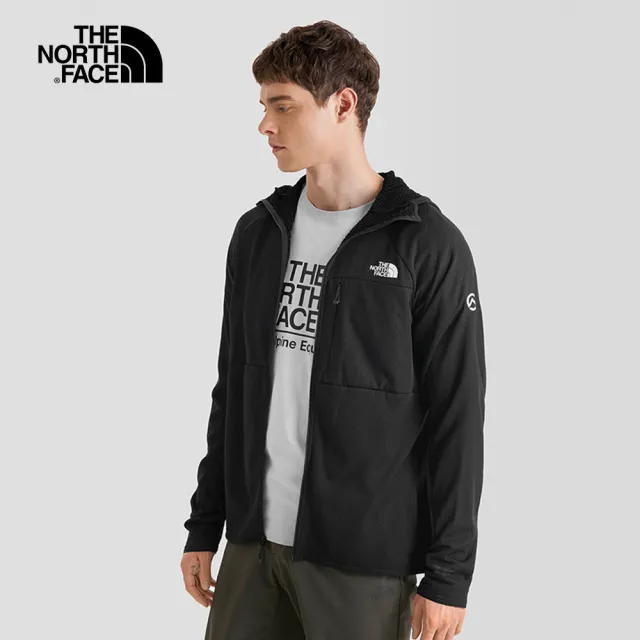 【The North Face 官方旗艦】北面男款黑色舒適保暖戶外連帽外套|5J7SJK3
