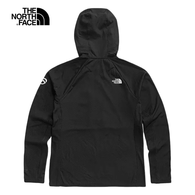 【The North Face 官方旗艦】北面男款黑色舒適保暖戶外連帽外套｜5J7SJK3