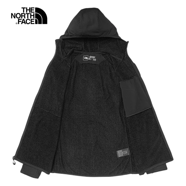【The North Face 官方旗艦】北面男款黑色舒適保暖戶外連帽外套|5J7SJK3