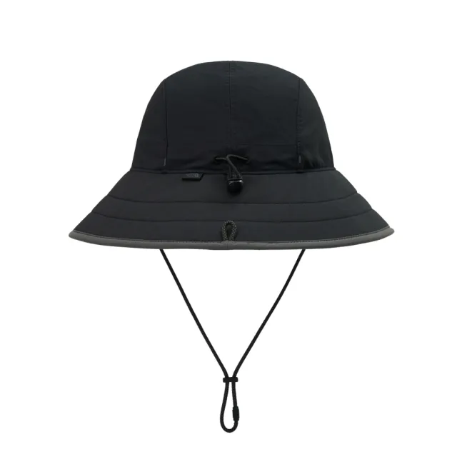 【The North Face】北面女款黑色DWR防潑水品牌LOGO漁夫帽｜8EPSKT0 排汗衫