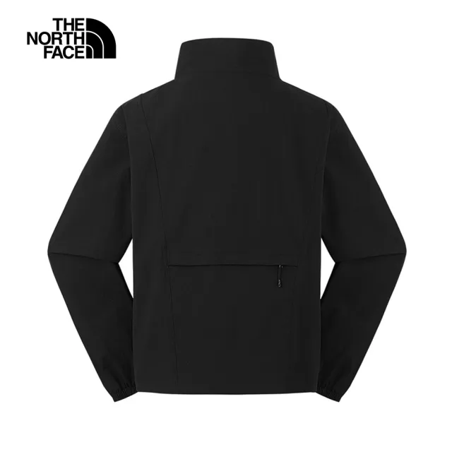 【The North Face】北面女款黑色DWR防潑水防曬可打包防風外套｜8DGRJK3