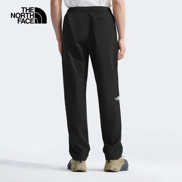 【The North Face】北面男款黑色吸濕排汗休閒長褲|8ET8JK3