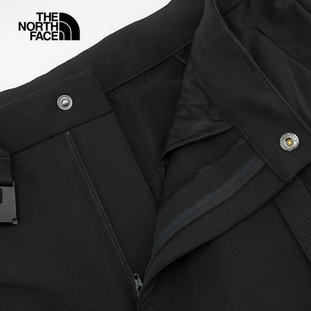 【The North Face】北面男款黑色吸濕排汗休閒長褲｜8ET8JK3