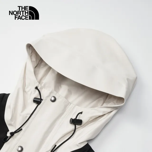 【The North Face】經典ICON-北面男款米白色FUTURELIGHT防水透氣衝鋒衣外套｜8AKJROU