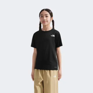 【The North Face】北面兒童黑色FLASHDRY速乾短袖T恤｜8DF2JK3 排汗衫