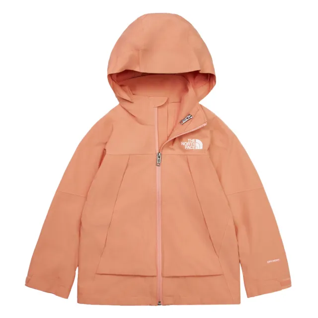 【The North Face】北面兒童橘色DRYVENT防水衝鋒衣｜8DXMBOO(外套)