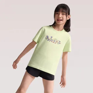 【The North Face】北面兒童黃色FLASHDRY速乾胸前圖案短袖T恤｜8GVXG6O 排汗衫