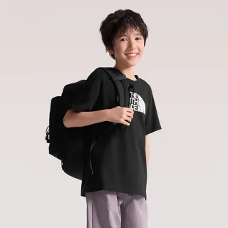 【The North Face】北面兒童黑色大尺寸LOGO短袖T恤｜8CZ8JK3