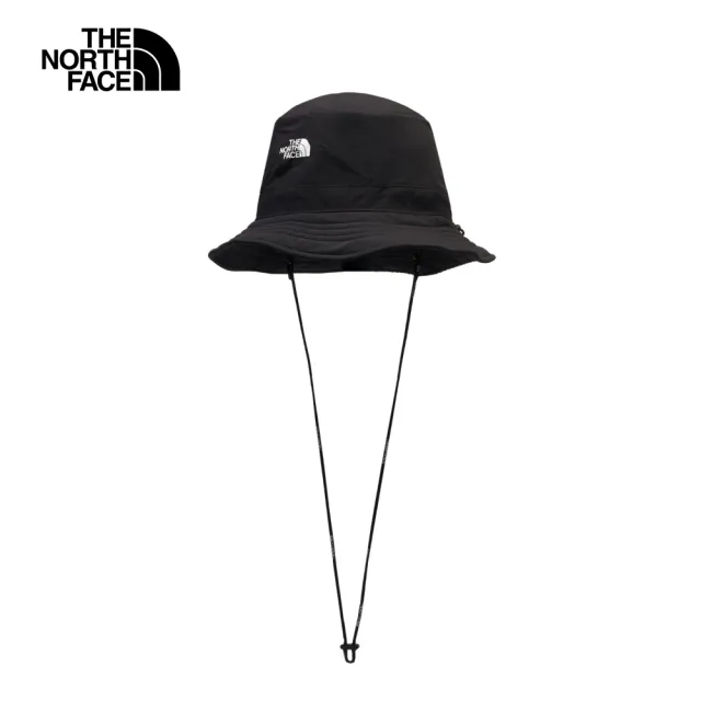 【The North Face】北面男女款黑色UPF防曬漁夫帽｜8DH1KX7(抗UV)