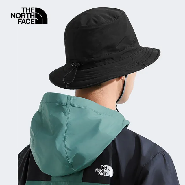 【The North Face】北面男女款黑色UPF防曬漁夫帽｜8DH1KX7(抗UV)