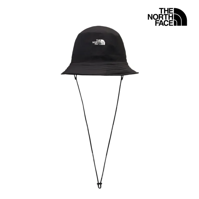 【The North Face】北面男女款黑色UPF防曬漁夫帽｜8DH1KX7(抗UV)