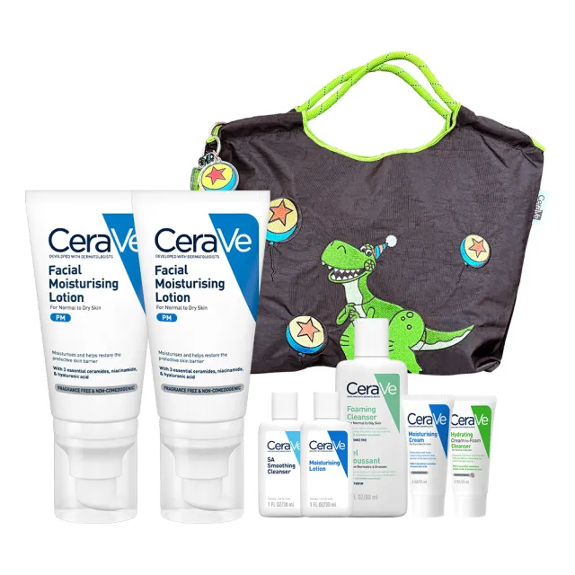 【CeraVe 適樂膚】momo獨家!年中慶限定★玩具總動員系列 臉部修復禮盒(全效超級修護乳 52ml*2)