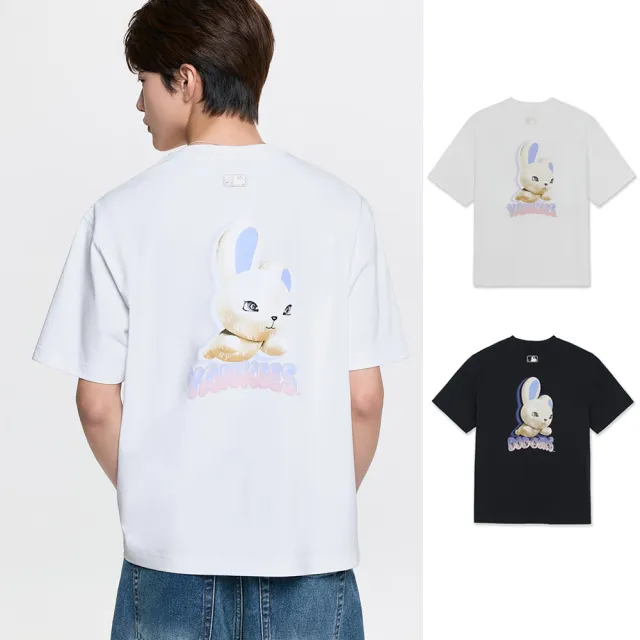 【MLB】涼感 背後大兔子短袖T恤 Lifestyle Graphics 道奇/洋基隊 (3ATSN7163-兩款任選)