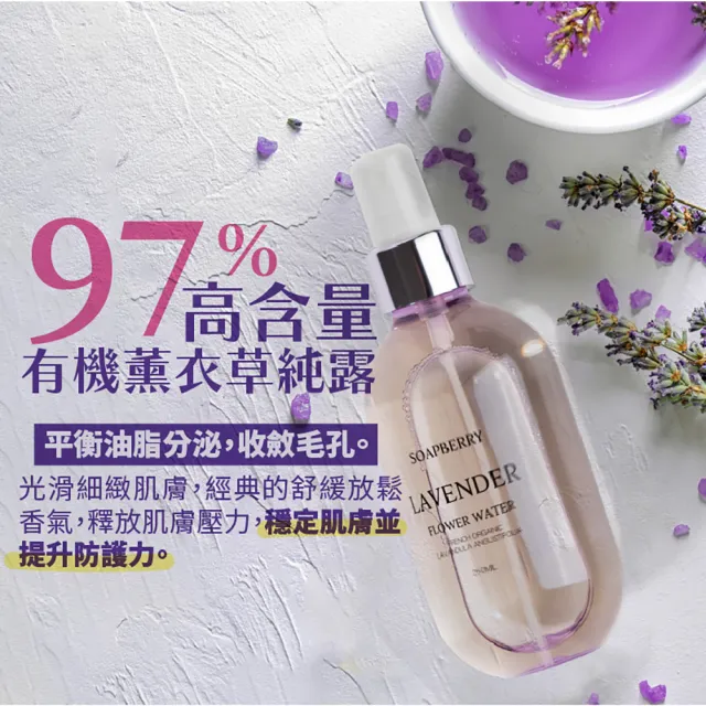 【古寶無患子】任選2瓶-純露花水系列250ml 真正薰衣草/法國歐薄荷 (化妝水/保濕/舒緩)