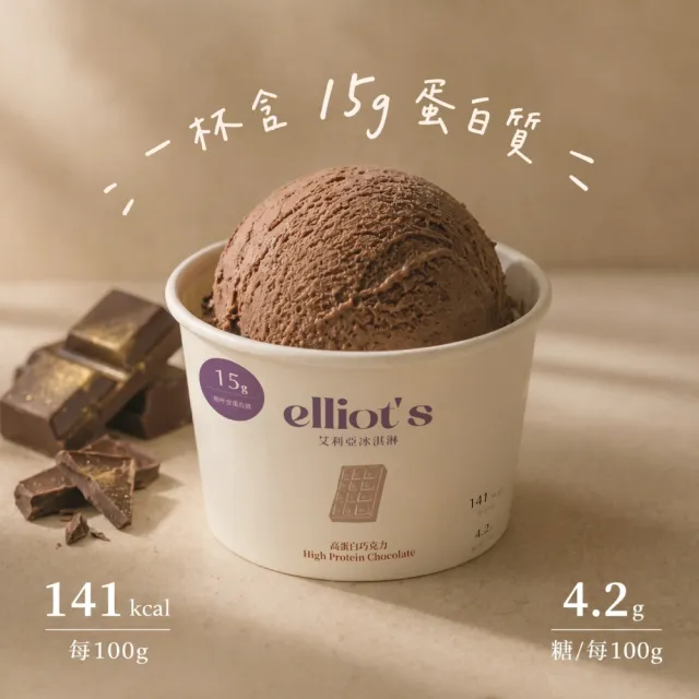 Elliot’s 艾莉亞 頂級手工高蛋白冰淇淋5oz/24入組 口味任選