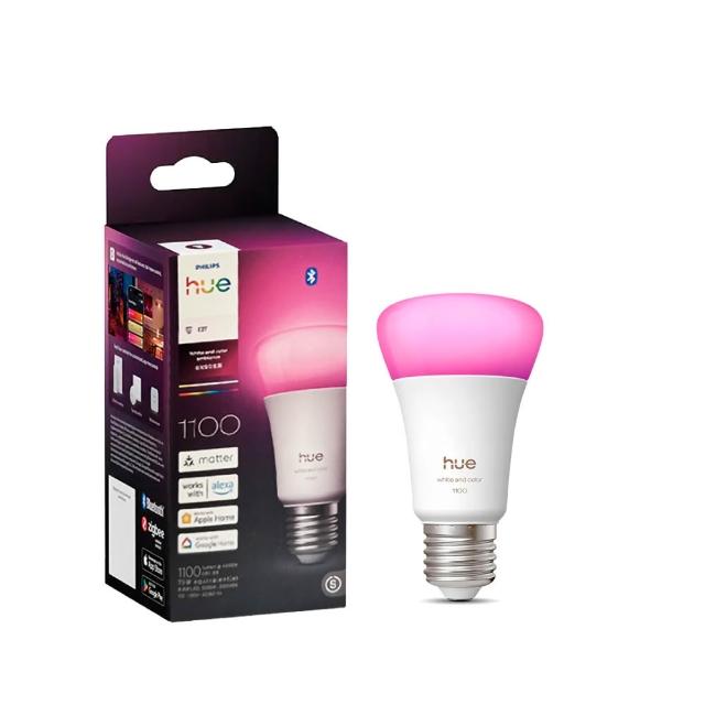 【PHILIPS 飛利浦照明】Philips 飛利浦 Hue 智慧照明 Hue 全彩情境E27燈泡 8.8W -單入 (PH027)