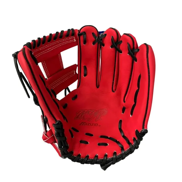 【MIZUNO 美津濃】工字檔全牛皮棒球手套11.75吋紅X黑帶皮(1ATGH26603 62)