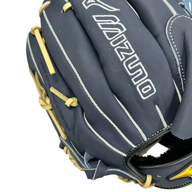 【MIZUNO 美津濃】全封檔全牛皮棒球手套11.75吋霧藍X米帶皮(1ATGH26601 29)