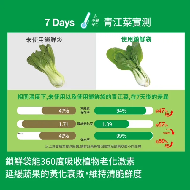 【USii 優系】蔬果鎖鮮袋/保鮮袋 立體袋 L(三入組)