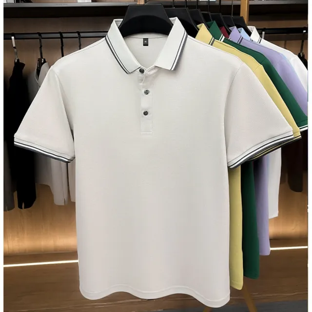 【米蘭精品】現貨+預購POLO衫男短袖上衣高彈力男裝上衣高爾夫球衫透氣潮流百搭男襯衫10色74ng17