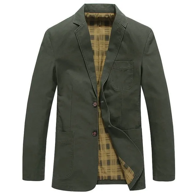 【巴黎精品】現貨限搶 西裝外套休閒西服(薄款寬鬆棉質春秋男外套4色a1ck25)
