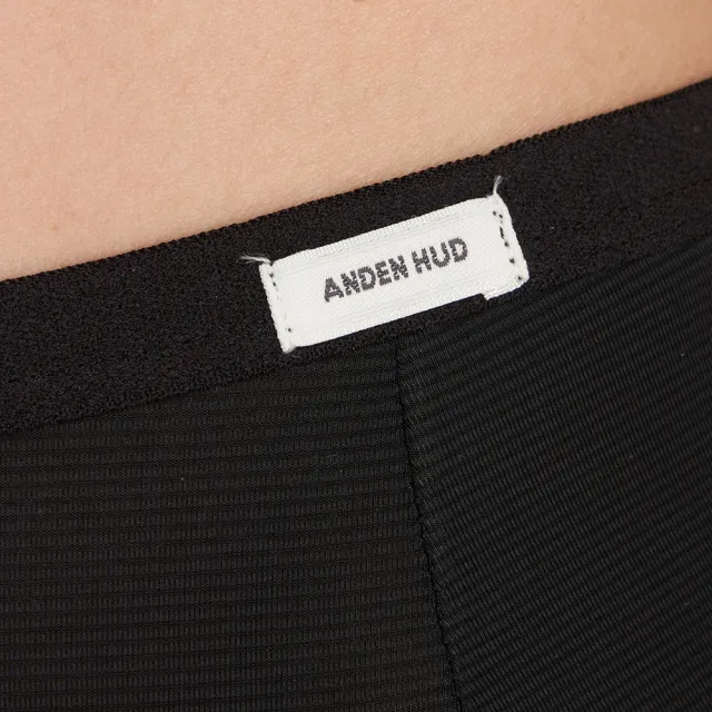 【Anden Hud】冰絲涼感抗菌．中腰三角內褲(黑)