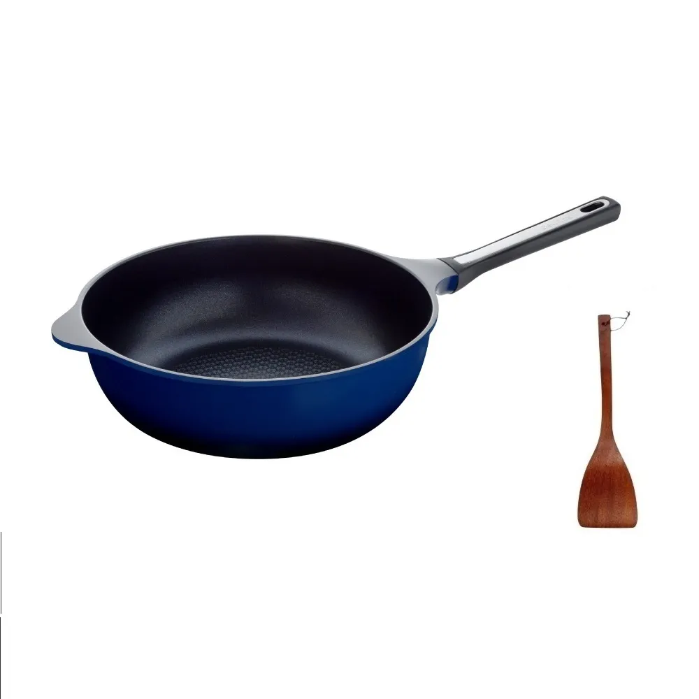 【Arnest】Bellfina鑽石極輕化平底深型不沾炒鍋-28cm(三色任選一/不沾鍋 /瓦斯爐及電磁爐款任選一)