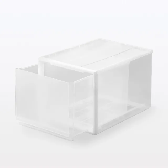 【MUJI 無印良品】PP收納盒/深/2入