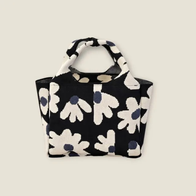 【MAISON DE AURI】雙11 Happy Spring Bags|小確幸-Black Daisy 小提包 / 厚針織