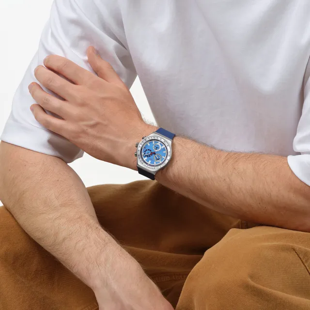 【SWATCH】SKY REFLECTIVE 金屬手錶/男錶/女錶/瑞士製造 YVS541 (43mm)