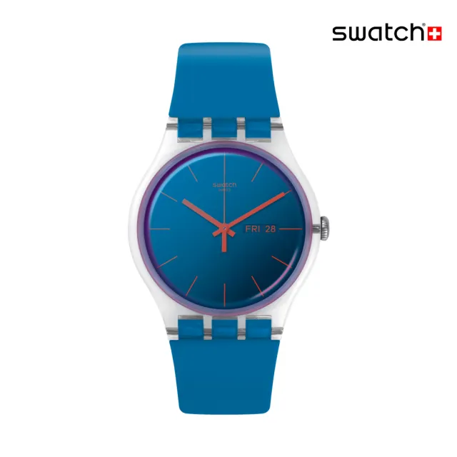 【SWATCH】POLABLUE 經典手錶/太陽光譜折射錶盤/男錶/女錶/瑞士製造 SO29K702 (41mm)