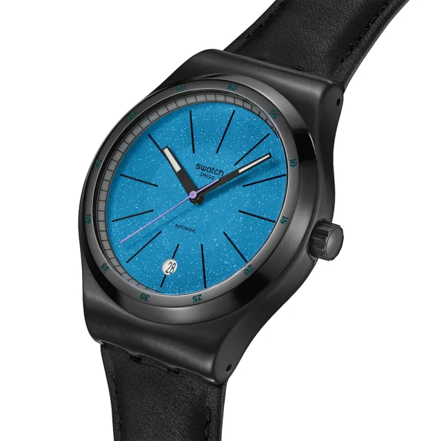 【SWATCH】BLACKCLOAK MECHANISM 機械錶/男錶/瑞士製造 YIB408(42mm)