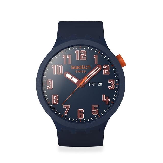 【SWATCH】ESSENTIALLY CONFIDENT 大錶面手錶/男錶/女錶/瑞士製造 SB01S700(47mm)