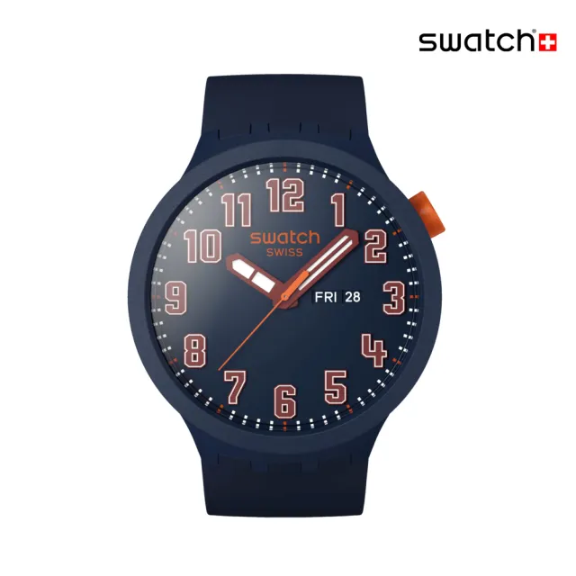 【SWATCH】ESSENTIALLY CONFIDENT 大錶面手錶/男錶/女錶/瑞士製造 SB01S700(47mm)